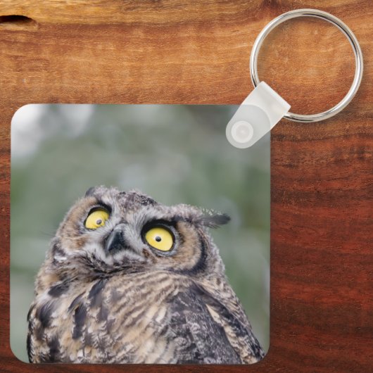Personalized Cute Owl Keychain - Add Your Name キーホルダー (裏面)