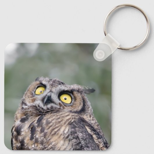 Personalized Cute Owl Keychain - Add Your Name キーホルダー (裏面)