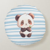 Personalized Cute Panda ラウンドクッション (裏面)