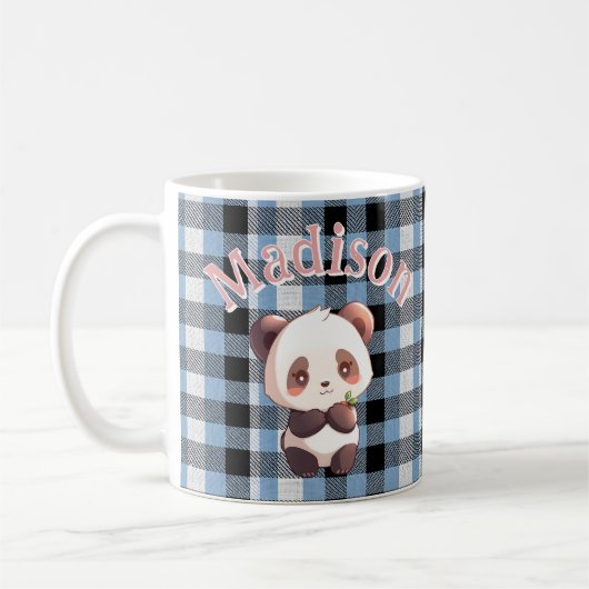Personalized Cute Panda Coffee Mug コーヒーマグカップ (左)