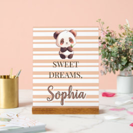 Personalized Cute Panda Sweet Dreams アクリルサイン