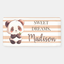 Personalized Cute Panda Sweet Dreams Banner 横断幕