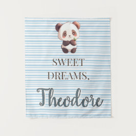 Personalized Cute Panda Sweet Dreams Tapestry タペストリー