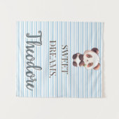 Personalized Cute Panda Sweet Dreams Tapestry タペストリー (正面(横))