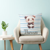 Personalized Cute Panda Throw Pillow クッション (椅子)