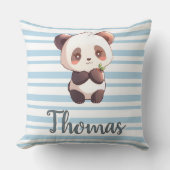 Personalized Cute Panda Throw Pillow クッション (正面)