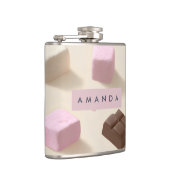 Personalized Cute Pastel Chocolate and Marshmallow フラスク (右)