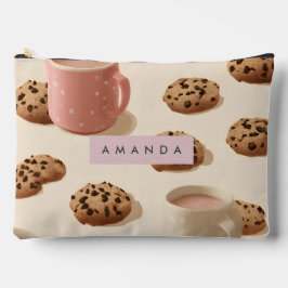 Personalized Cute Pastel Cookies and Milk アクセサリーポーチ