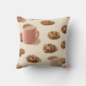 Personalized Cute Pastel Cookies & Milk クッション (裏面)