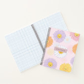 Personalized Cute Pastel Daisy Flower  ノートブック (内部)
