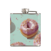 Personalized Cute Pastel Donuts & Sprinkles  フラスク (裏面)