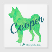 Personalized Cute Pastel Green Shiba Inu - Dog (正面)