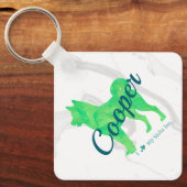 Personalized Cute Pastel Green Shiba Inu - Dog キーホルダー (正面)