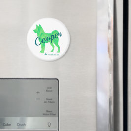 Personalized Cute Pastel Green Shiba Inu - Dog マグネット