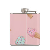 Personalized Cute Pastel Ice Cream  フラスク (裏面)