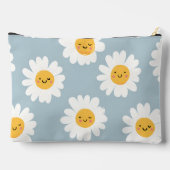 Personalized Cute Pastel Smiling Daisy アクセサリーポーチ (裏面)