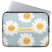 Personalized Cute Pastel Smiling Daisy