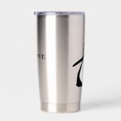 Personalized Cute Penguin Custom Name Stai 保温保冷タンブラー (右面)