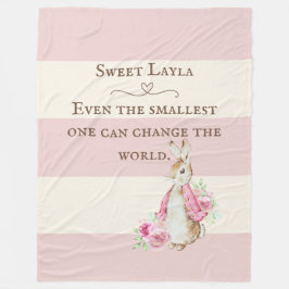 Personalized Cute Peter Rabbit Baby フリースブランケット
