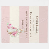 Personalized Cute Peter Rabbit Baby フリースブランケット (正面(横))