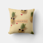 Personalized Cute Pineapple Pattern クッション (正面)