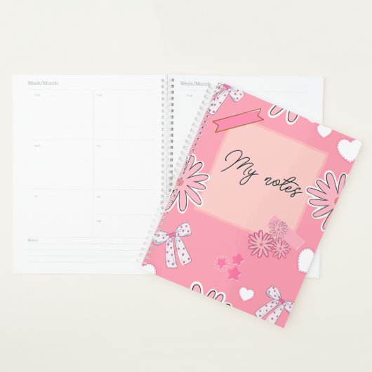 Personalized Cute Pink, Aesthetic “My Notes”  プランナー手帳 (ディスプレー)