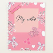 Personalized Cute Pink, Aesthetic “My Notes”  プランナー手帳 (正面)