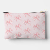 Personalized Cute Pink Bow Girl アクセサリーポーチ (裏面)