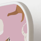 Personalized Cute Pink Cat Pattern Gift Cat Lover ピックルボールラケット (左詳細)