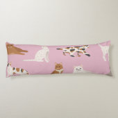 Personalized Cute Pink Cat Pattern Gift Cat Lover ボディピロー (裏面)