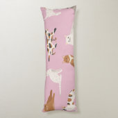 Personalized Cute Pink Cat Pattern Gift Cat Lover ボディピロー (裏面 (縦))