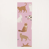 Personalized Cute Pink Cat Pattern Gift Cat Lover ヨガマット (裏面)