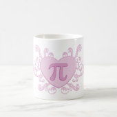 Personalized Cute Pink Number Pi Mug コーヒーマグカップ (中央)