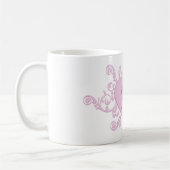 Personalized Cute Pink Number Pi Mug コーヒーマグカップ (左)