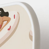 Personalized Cute Pink Pool Float Summer Aesthetic ピックルボールラケット (左詳細)