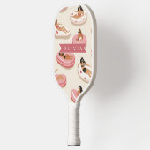Personalized Cute Pink Pool Float Summer Aesthetic ピックルボールラケット (左)