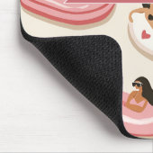 Personalized Cute Pink Pool Float Summer Aesthetic マウスパッド (コーナー)