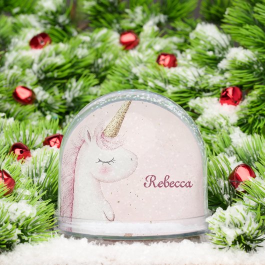 Personalized Cute Pink Unicorn (クリスマス)