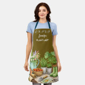Personalized cute Plant Lady garden エプロン (着用した状態)