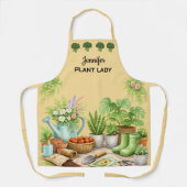 Personalized cute Plant Lady garden エプロン (正面)