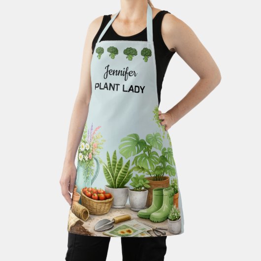 Personalized cute Plant Lady garden エプロン (インサイチュ)