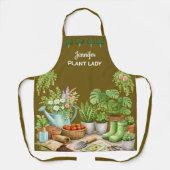 Personalized cute Plant Lady garden エプロン (正面)