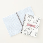 Personalized Cute Playful Dogs & Martinis  ノートブック (内部)