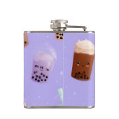 Personalized Cute Purple Pastel Bubble Tea フラスク (裏面)