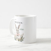 Personalized Cute Rabbit | Adorable Bunny Animal コーヒーマグカップ (正面左)