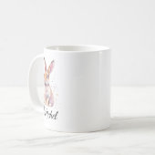 Personalized Cute Rabbit Bunny Coffee Mug コーヒーマグカップ (正面左)