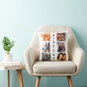 Personalized cute sister quote throw pillow クッション (椅子)