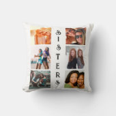 Personalized cute sister quote throw pillow クッション (正面)