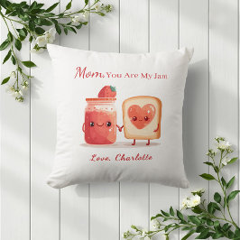 Personalized Cute Strawberry Jam Mothers Day Gift クッション
