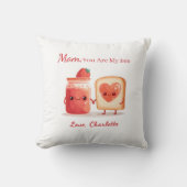 Personalized Cute Strawberry Jam Mothers Day Gift クッション (正面)